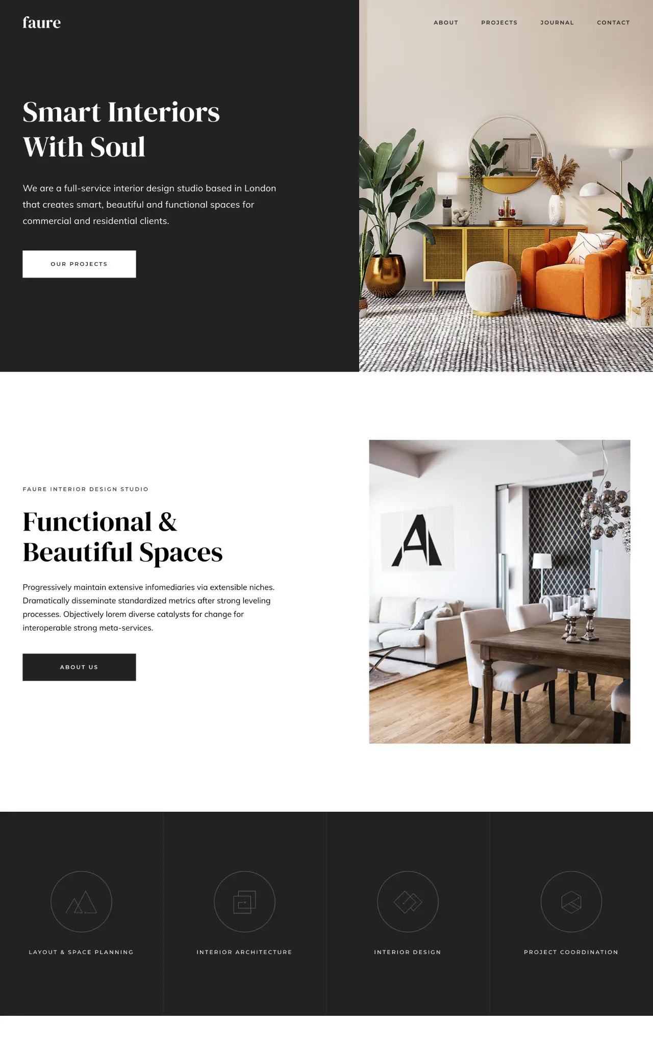 Tampilan desain Faure Interior